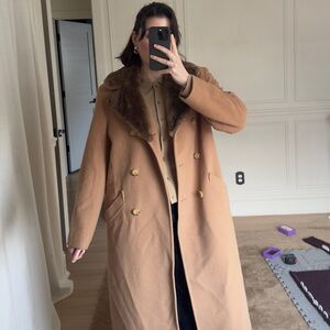 VTG Wool Cashmere Fur Collar Coat